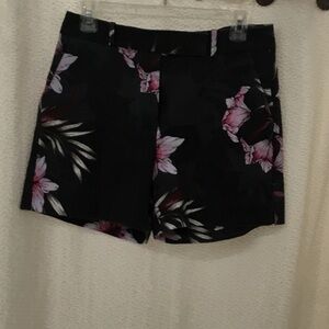 Elegant Floral High Waist Women's Shorts